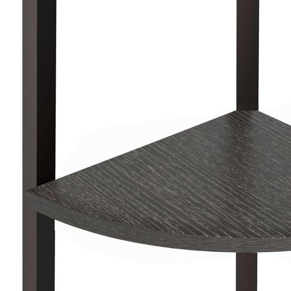 vidaXL Hjørnehylle 4 etasjer svart 45,5x31,5x150 cm