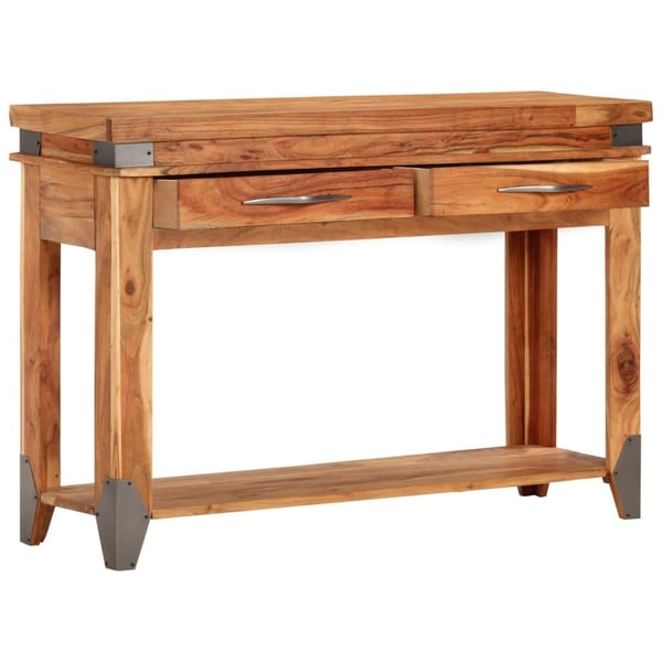 vidaXL konsolbord 110x34x74 cm massivt akacietræ