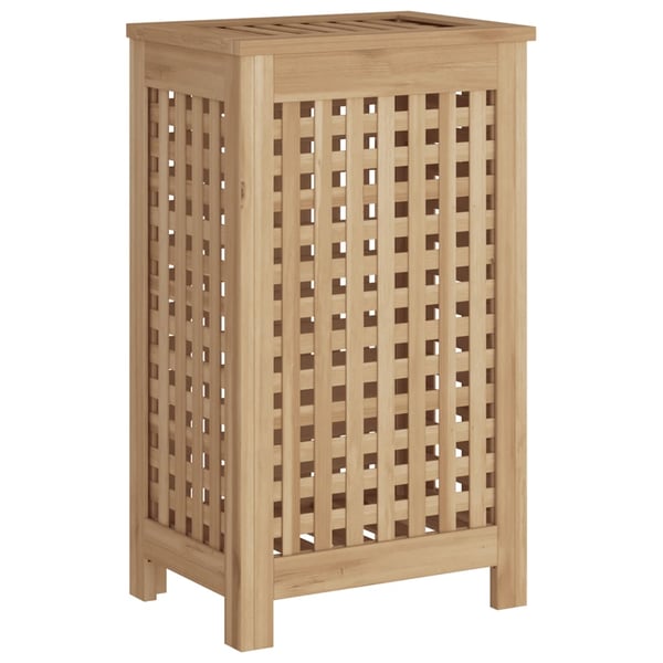vidaXL vasketøjskurv 35x25x60 cm massivt teaktræ
