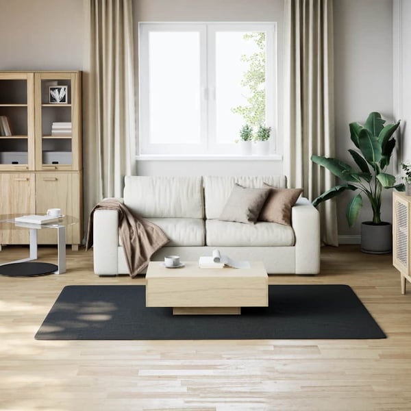 vidaXL Vaskbart teppe mykt kort lugg 160x230 cm sklisikkert svart