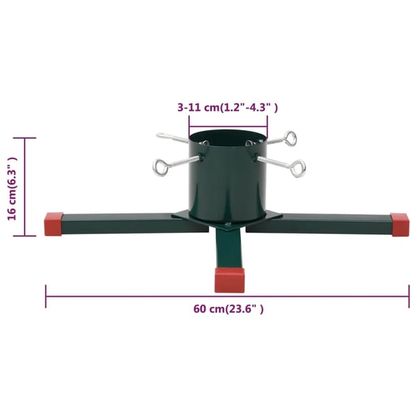 vidaXL Juletrefot 60x60x16 cm