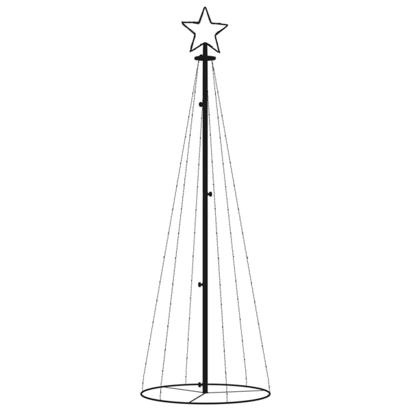 vidaXL Juletre kjegleformet varmhvit 108 lysdioder 70x180 cm