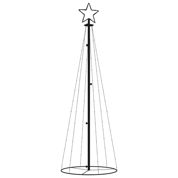vidaXL Juletre kjegleformet fargerik 108 lysdioder 70x180 cm
