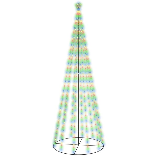 vidaXL kegleformet juletræ 160x500 cm 732 LED'er farverigt lys