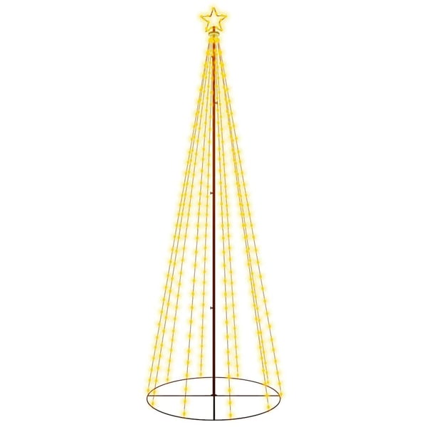 vidaXL kegleformet juletræ 310 LED'er 100x300 cm varm hvid