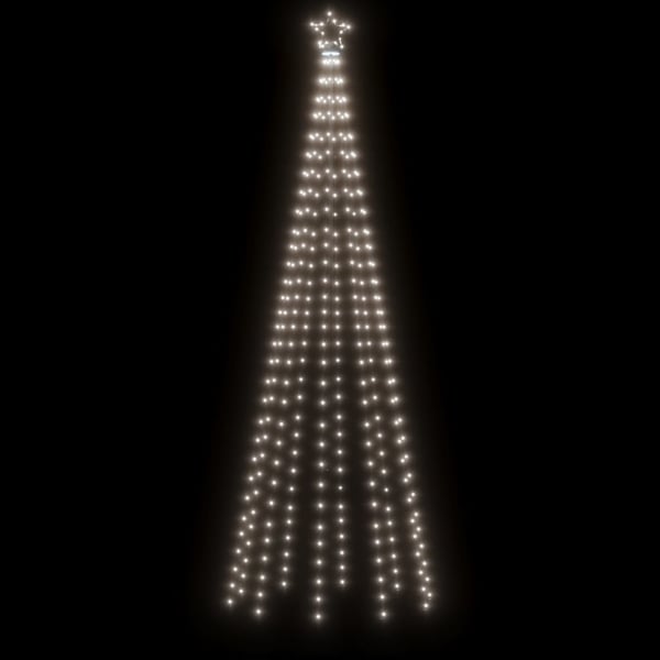 vidaXL kegleformet juletræ 310 LED'er 100x300 cm kold hvid