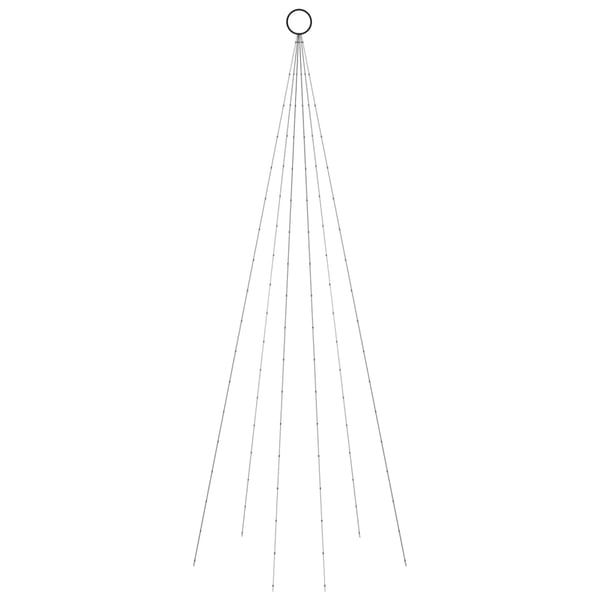 vidaXL juletræ til flagstang 108 LED'er 180 cm farverigt lys
