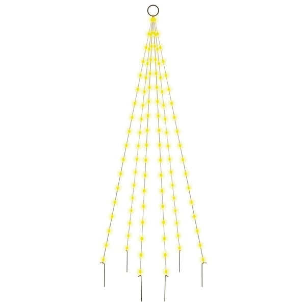vidaXL juletræ til flagstang 108 LED'er 180 cm varmt hvidt lys
