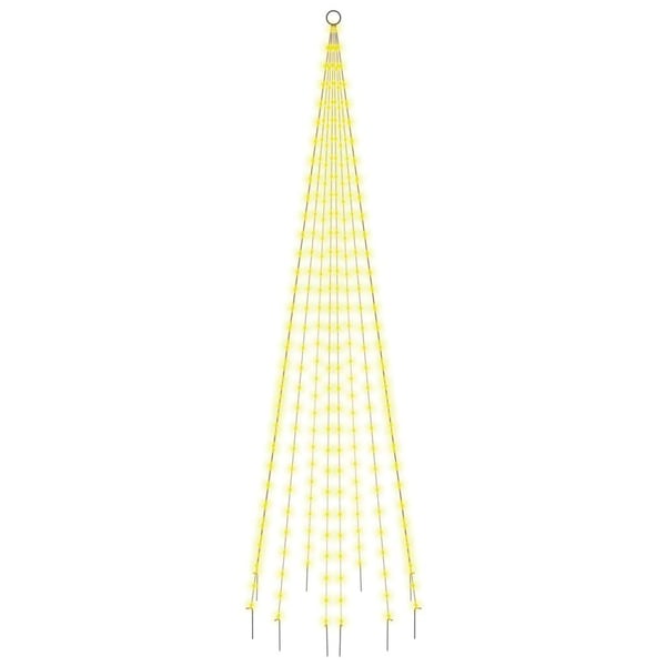 vidaXL juletræ til flagstang 310 LED'er 300 cm varmt hvidt lys