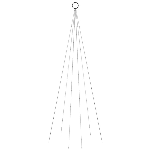 vidaXL juletræ til flagstang 108 LED'er 180 cm koldt hvidt lys