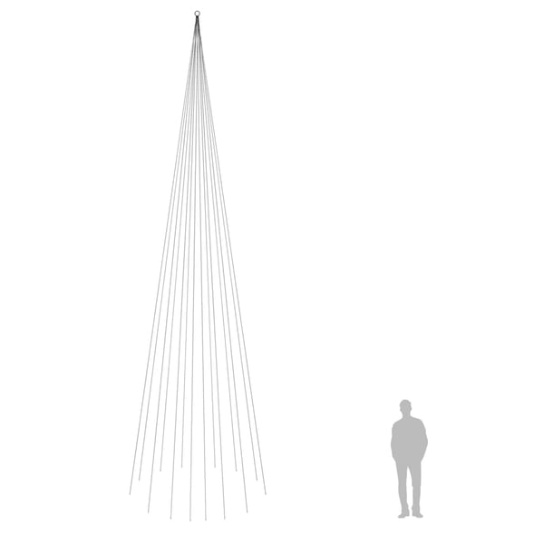 vidaXL juletræ til flagstang 1134 LED'er 800 cm koldt hvidt lys