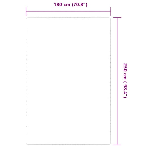 vidaXL Juteteppe med lateksbakside 180x250 cm