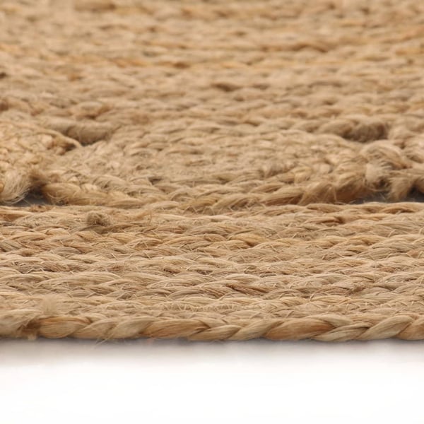 vidaXL Matte flettet jute 180 cm rund