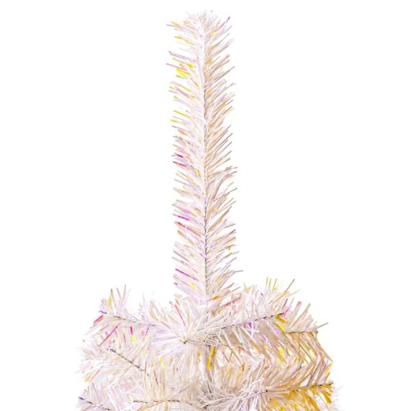 vidaXL kunstigt juletræ med farverige grene 240 cm PVC hvid