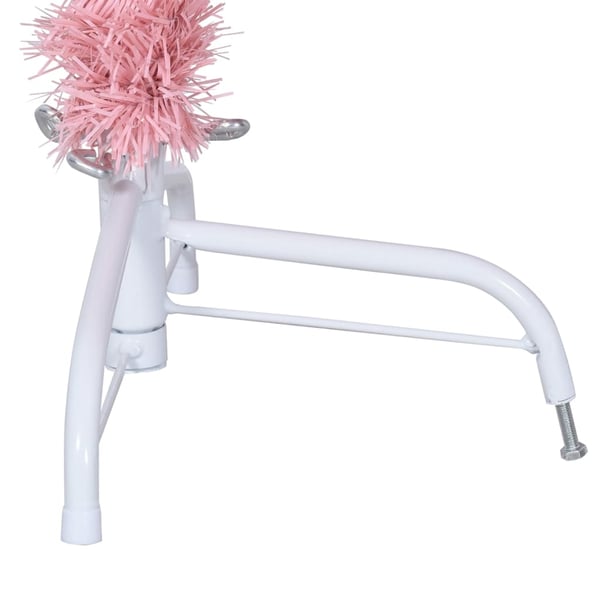 vidaXL kunstigt halvt juletræ med juletræsfod 150 cm PVC pink