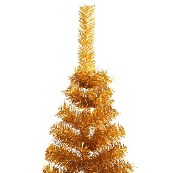 vidaXL Tekojoulukuusi puolikas jalustalla kulta 240 cm PET