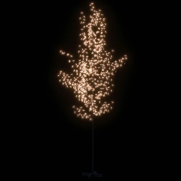 vidaXL LED-tre kirsebærblomst varmhvit 672 lysdioder 400 cm