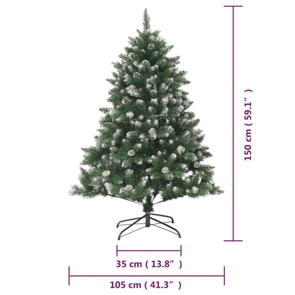 vidaXL Tekojoulukuusi jalustalla 150 cm PVC