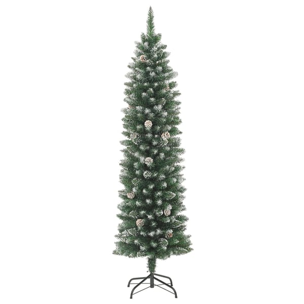 vidaXL Ohut tekojoulukuusi jalustalla 240 cm PVC