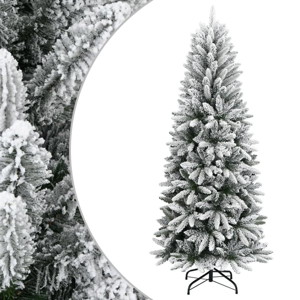 vidaXL kunstigt juletræ med sne 150 cm PVC og PE