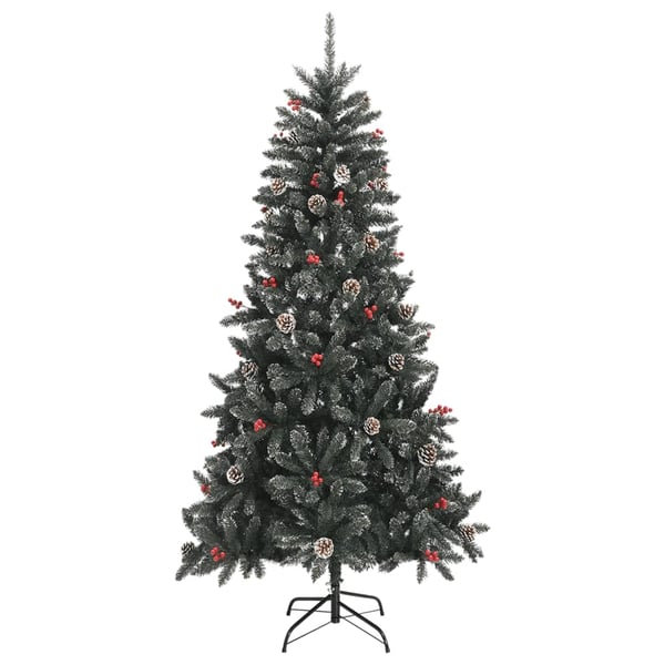 vidaXL Tekojoulukuusi jalustalla vihreä 210 cm PVC