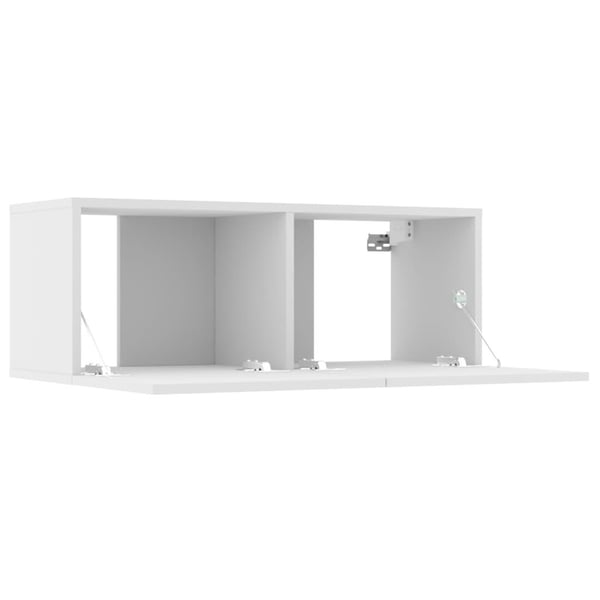 vidaXL TV-benker 2 stk hvit 80x30x30 cm konstruert tre