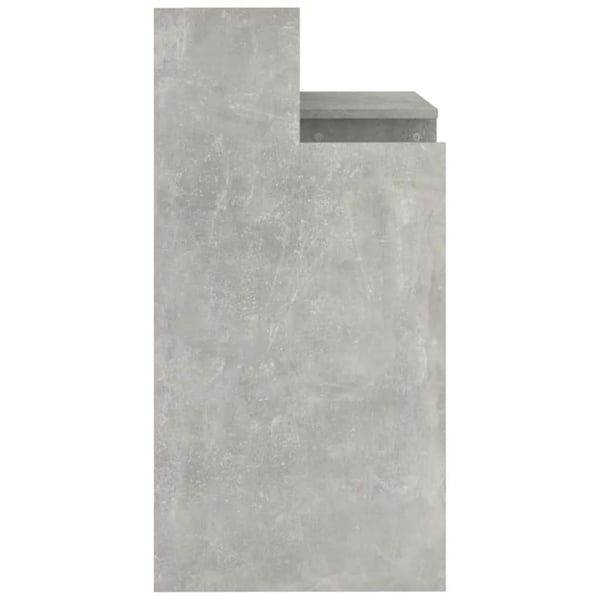 vidaXL skrivebord med LED-lys 97x45x90 cm konstrueret træ betongrå