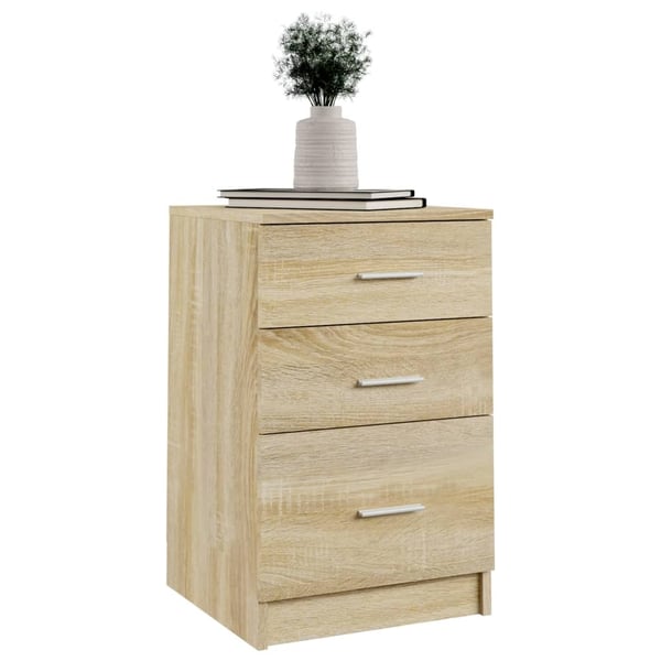 vidaXL sengebord 40x40x63 cm konstrueret træ sonoma-eg