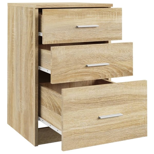 vidaXL sengebord 40x40x63 cm konstrueret træ sonoma-eg