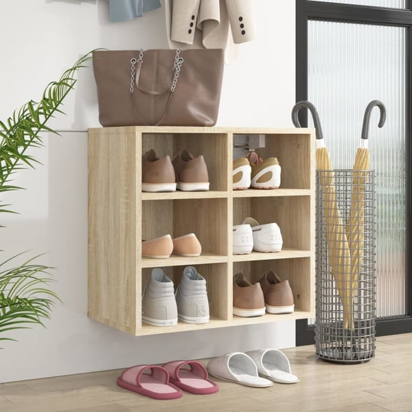 vidaXL Skoskap sonoma eik 52,5x30x50 cm