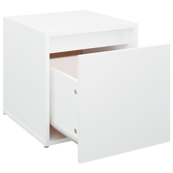vidaXL Oppbevaringsskap hvit 40,5x40x40 cm konstruert tre