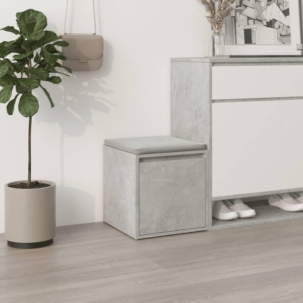 vidaXL Oppbevaringsskap betonggrå 40,5x40x40 cm konstruert tre