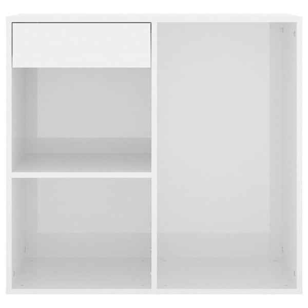 vidaXL Sminkeskap høyglans hvit 80x40x75 cm konstruert tre
