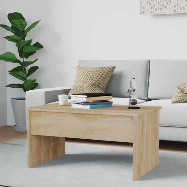 vidaXL Salongbord sonoma eik 80x50,5x41,5 cm konstruert tre