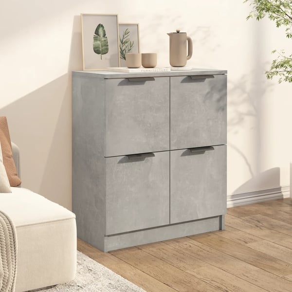 vidaXL Skjenk betonggrå 60x30x70 cm konstruert tre