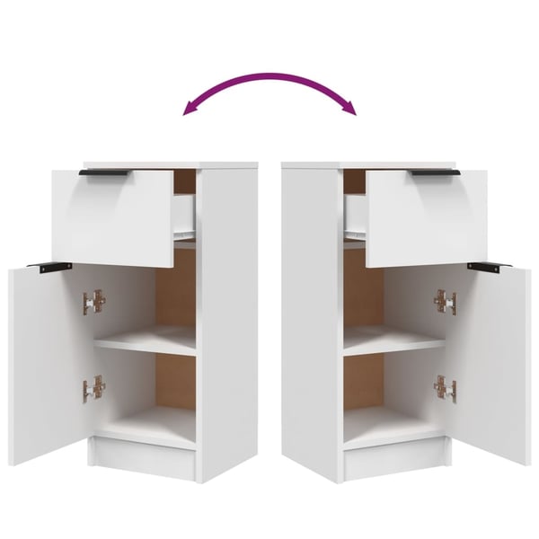 vidaXL Skjenk hvit 30x30x70 cm konstruert tre