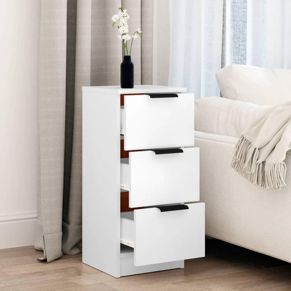 vidaXL Skjenk hvit 30x30x70 cm konstruert tre