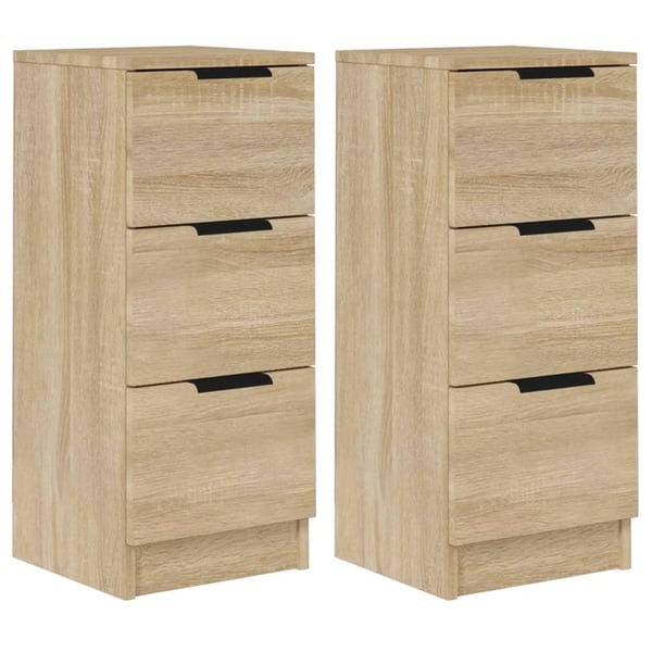 vidaXL Skjenker 2 stk sonoma eik 30x30x70 cm konstruert tre