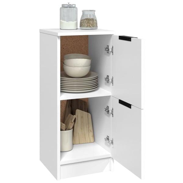 vidaXL Skjenker 2 stk hvit 30x30x70 cm konstruert tre