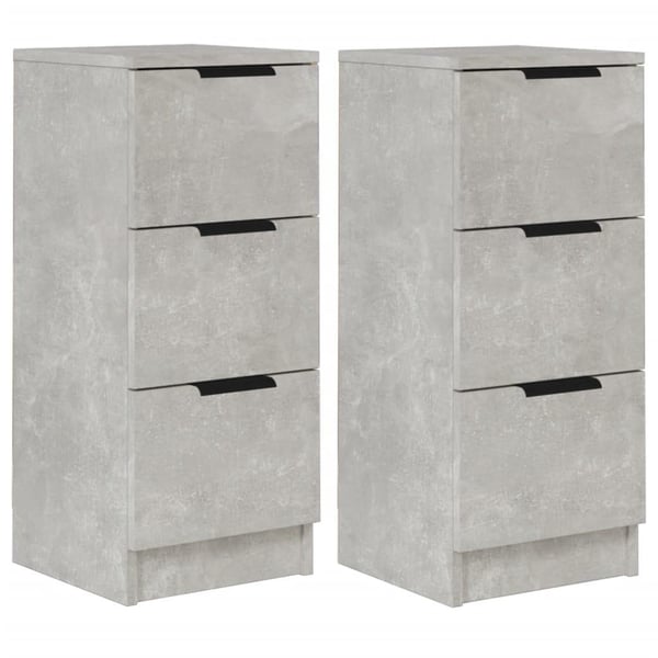 vidaXL Skjenker 2 stk betonggrå 30x30x70 cm konstruert tre
