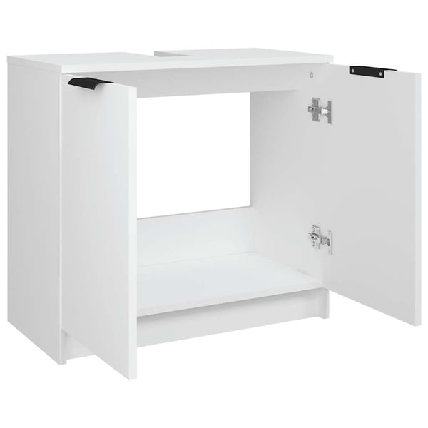 vidaXL Baderomsskap hvit 64,5x33,5x59 cm konstruert tre