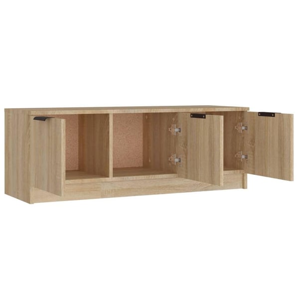 vidaXL TV-benk sonoma eik 102x35x36,5 cm konstruert tre