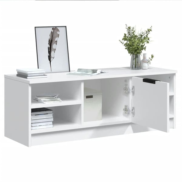 vidaXL TV-benk hvit 102x35,5x36,5 cm konstruert tre