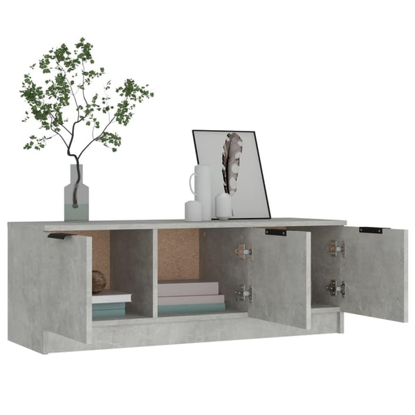 vidaXL TV-benk betonggrå 102x35x36,5 cm konstruert tre