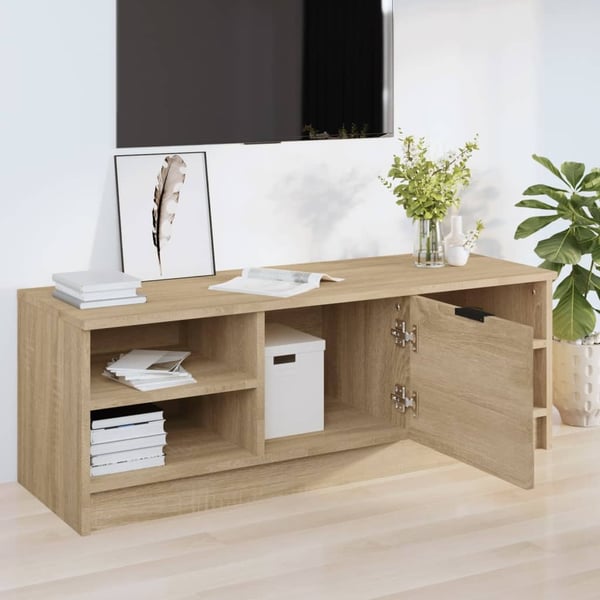 vidaXL tv-bord 102x35,5x36,5 cm konstrueret træ sonoma-eg
