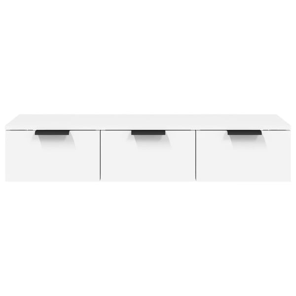 vidaXL Veggskap hvit 102x30x20 cm konstruert tre