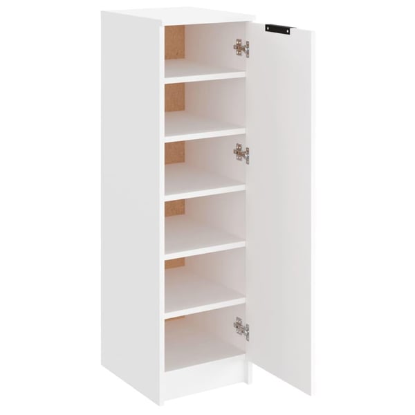 vidaXL Skoskap hvit 30x35x100 cm konstruert tre