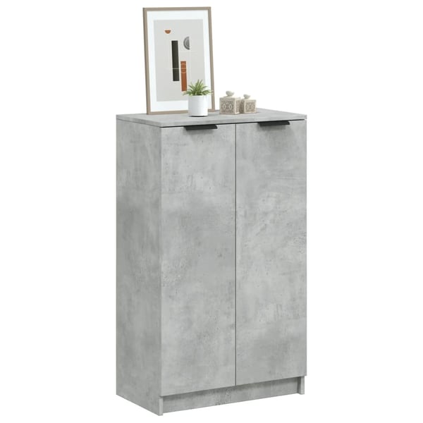 vidaXL Skoskap betonggrå 59x35x100,5 cm konstruert tre
