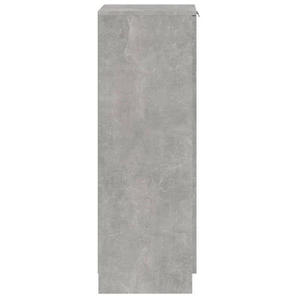 vidaXL Skoskap betonggrå 30x35x100 cm konstruert tre