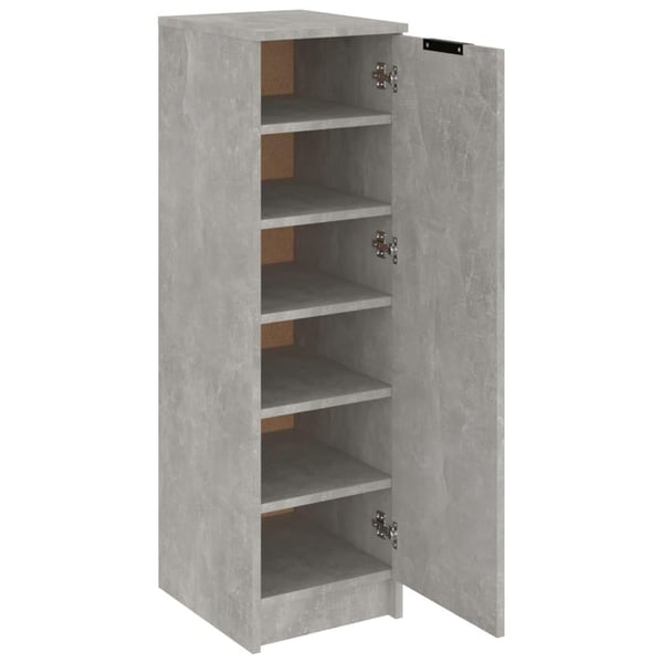 vidaXL Skoskap betonggrå 30x35x100 cm konstruert tre
